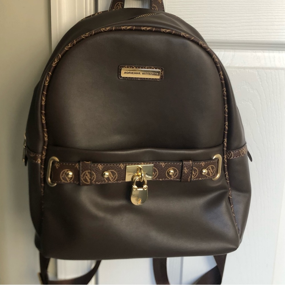 Adrienne Vittadini Chocolate Backpack Purse
